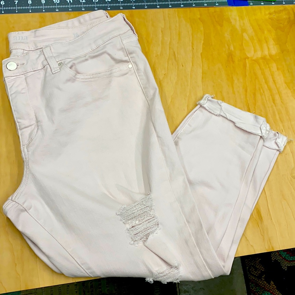 Light pink high waisted jeans